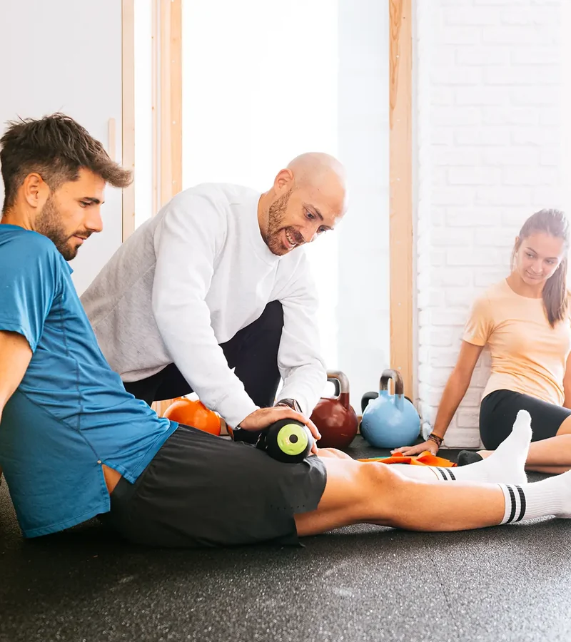 Athlete performing return-to-sport agility testing